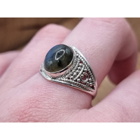 Echt zilveren ring met Labradoriet